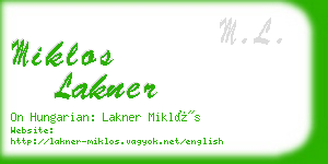 miklos lakner business card